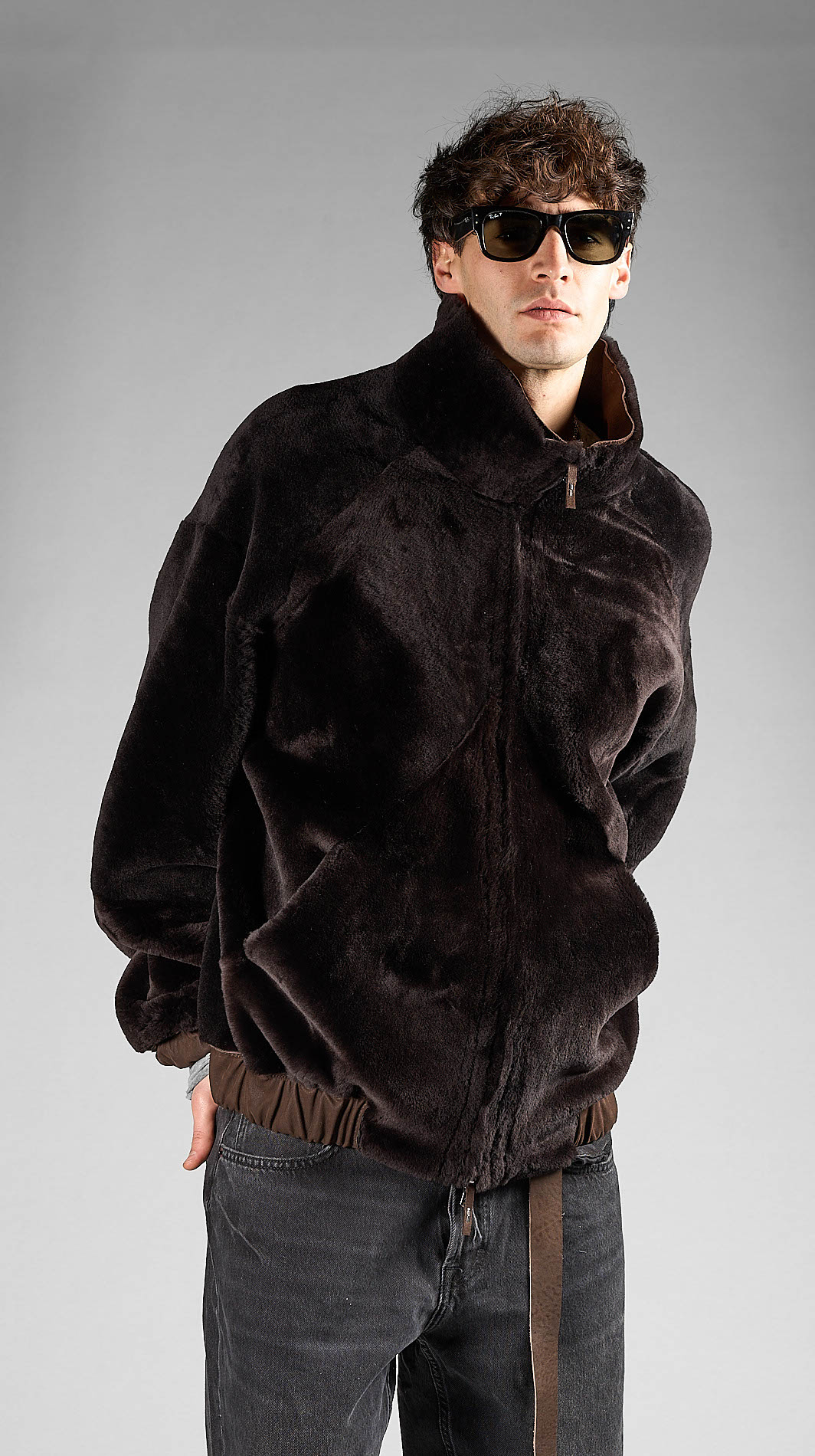 DANIELE BASTA LEATHER AND SILVER JACKET